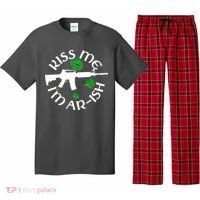 St Patricks Day Kiss Me Im Arish Ar Gun Pajama Set thumb 0