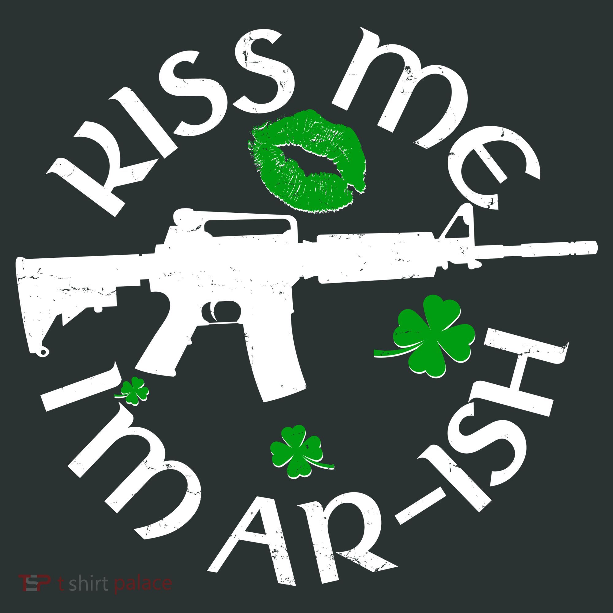St Patricks Day Kiss Me Im Arish Ar Gun Mousepad