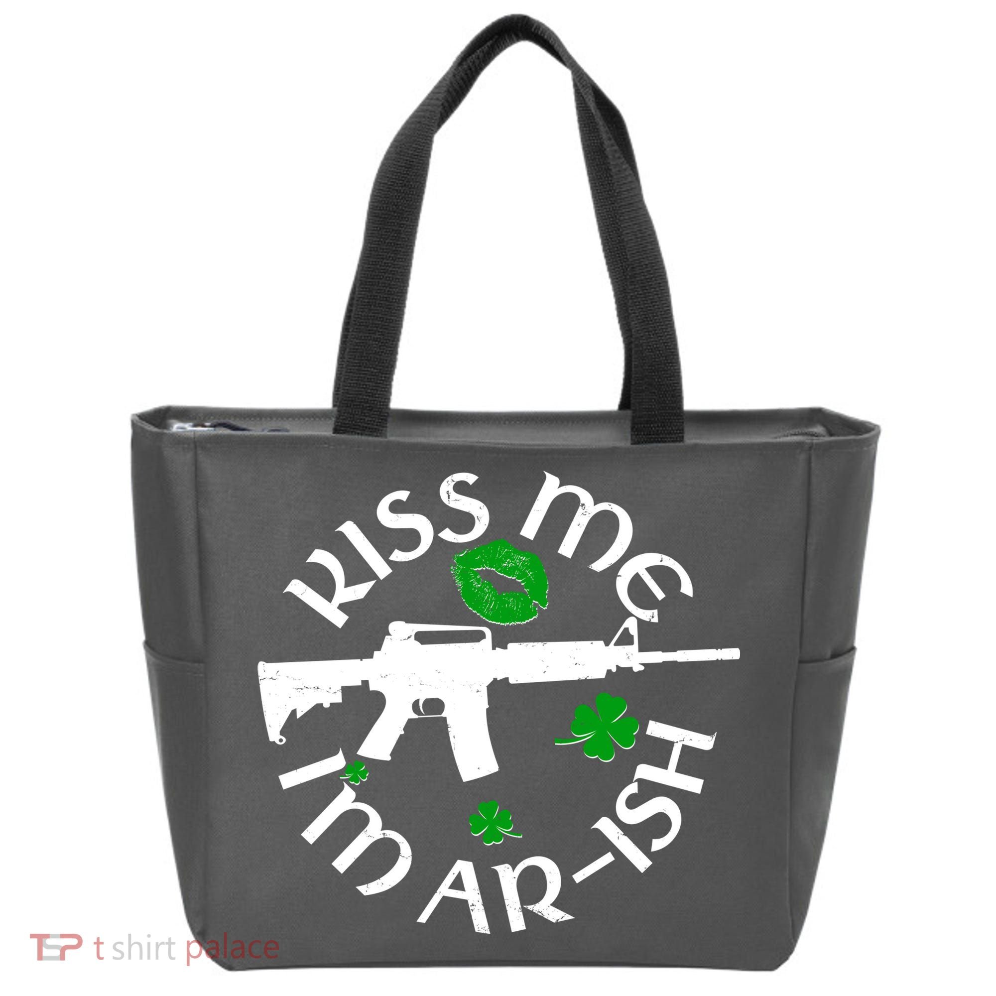 St Patricks Day Kiss Me Im Arish Ar Gun Tote Bag