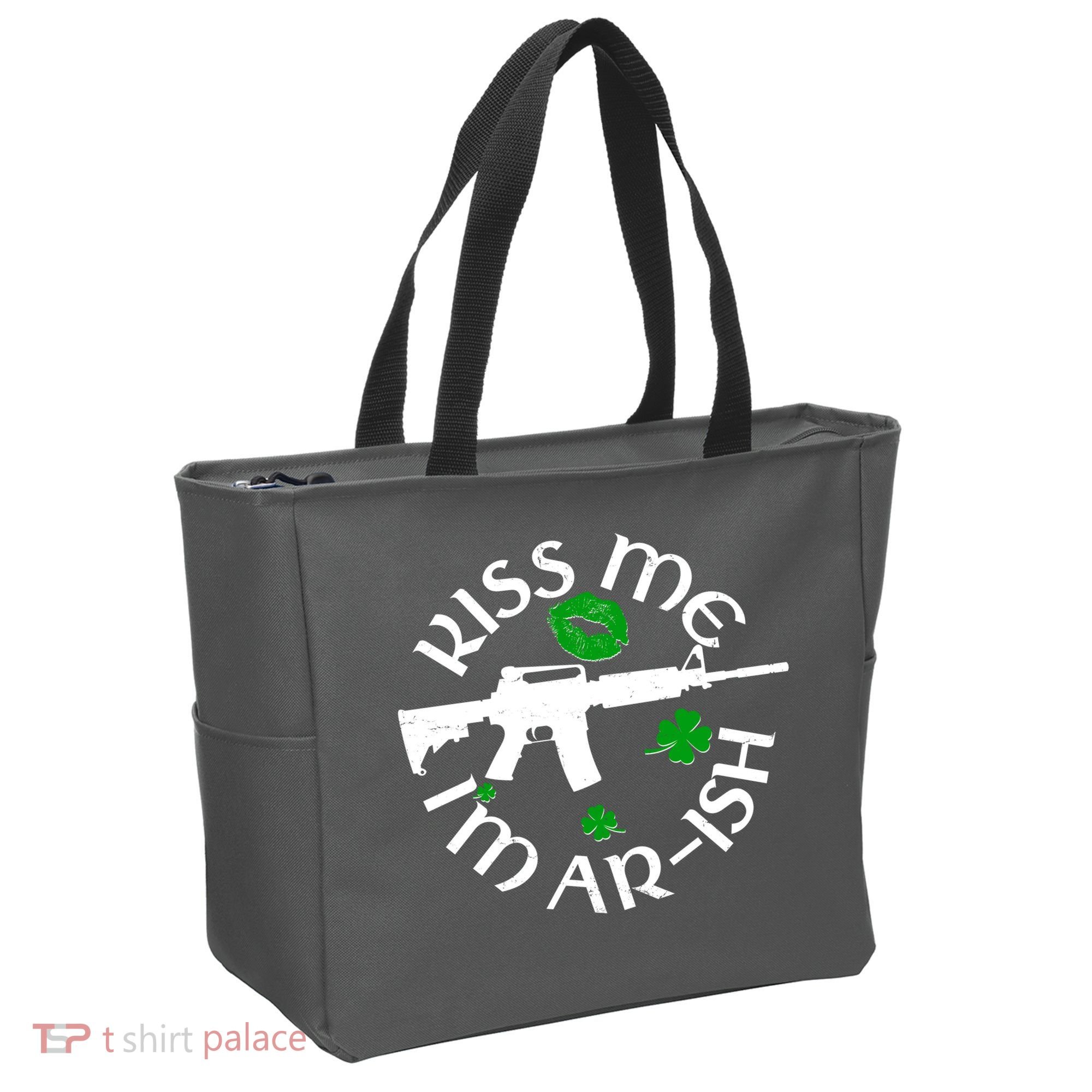 St Patricks Day Kiss Me Im Arish Ar Gun Tote Bag
