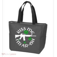 St Patricks Day Kiss Me Im Arish Ar Gun Tote Bag thumb 3
