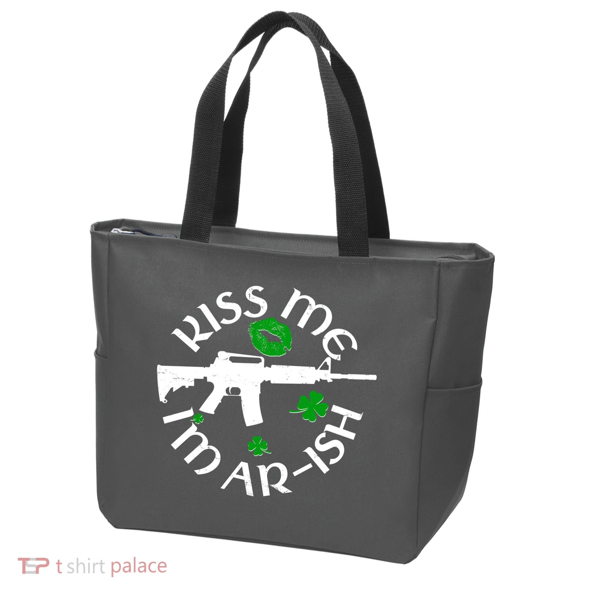 St Patricks Day Kiss Me Im Arish Ar Gun Tote Bag