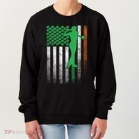 St PatrickS Day Irish American Flag Golf Golfer Golfing Gift Women's Sweatshirt thumb 0