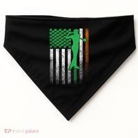 St PatrickS Day Irish American Flag Golf Golfer Golfing Gift USA-Made Doggie Bandana thumb 0