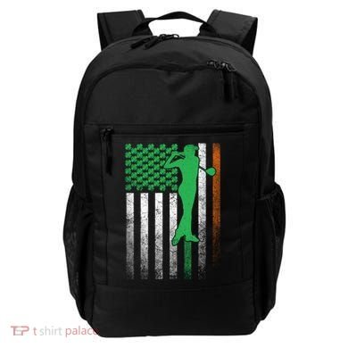 St PatrickS Day Irish American Flag Golf Golfer Golfing Gift Backpack