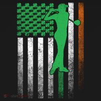 St PatrickS Day Irish American Flag Golf Golfer Golfing Gift Backpack thumb 2