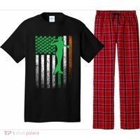 St PatrickS Day Irish American Flag Golf Golfer Golfing Gift Pajama Set thumb 0