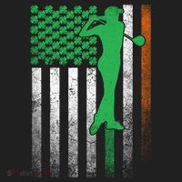 St PatrickS Day Irish American Flag Golf Golfer Golfing Gift Hat thumb 2