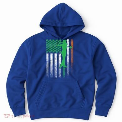 St PatrickS Day Irish American Flag Golf Golfer Golfing Gift Hoodie