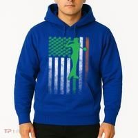 St PatrickS Day Irish American Flag Golf Golfer Golfing Gift Hoodie thumb 2