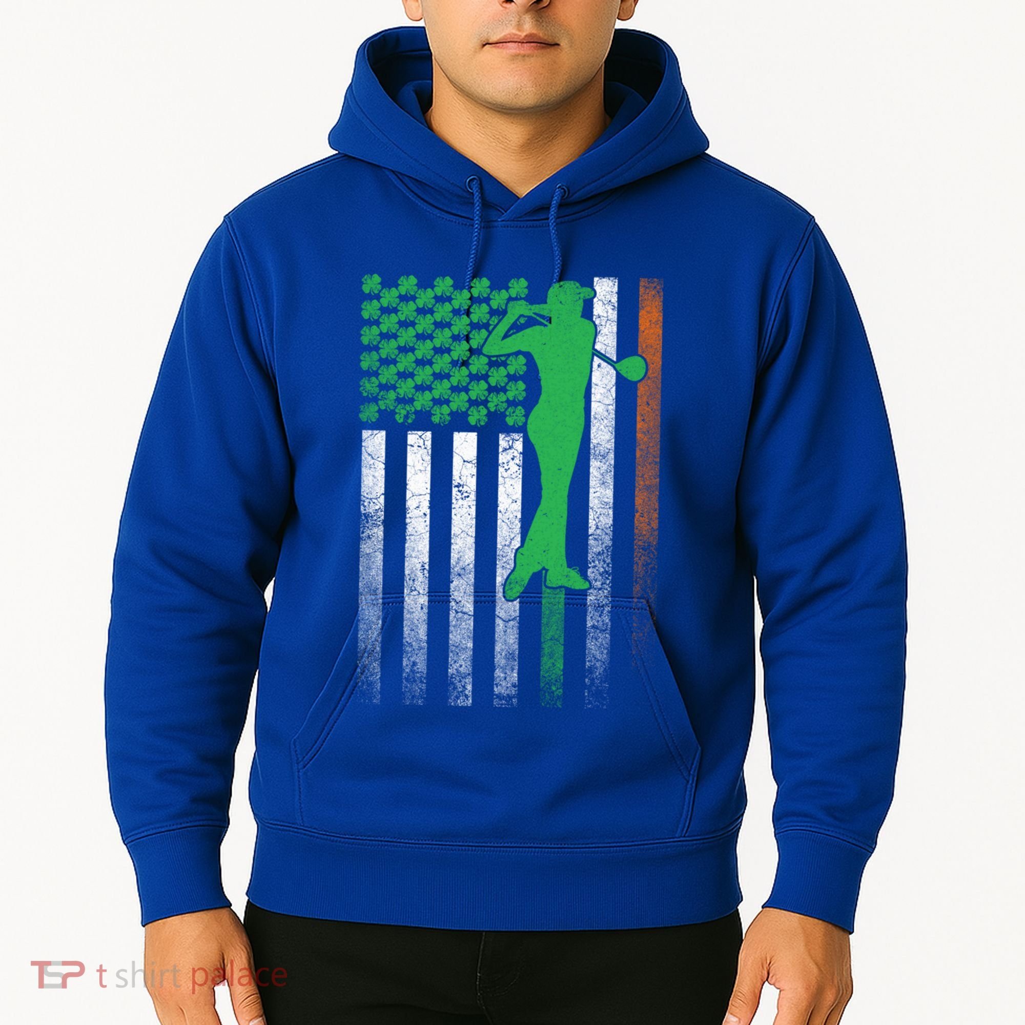 St PatrickS Day Irish American Flag Golf Golfer Golfing Gift Hoodie