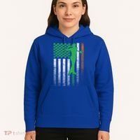 St PatrickS Day Irish American Flag Golf Golfer Golfing Gift Hoodie thumb 5