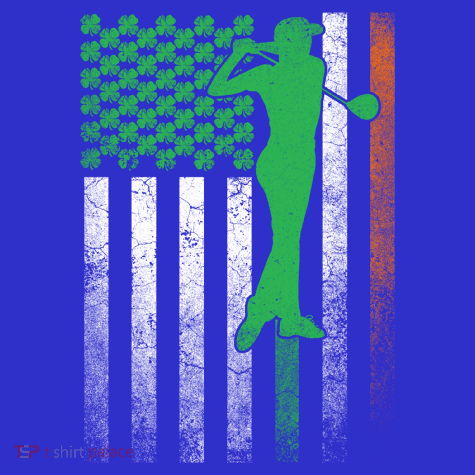St PatrickS Day Irish American Flag Golf Golfer Golfing Gift Long Sleeve Shirt