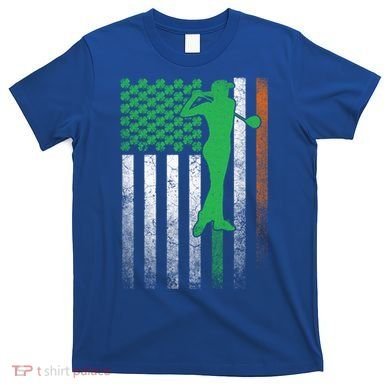 St PatrickS Day Irish American Flag Golf Golfer Golfing Gift T-Shirt