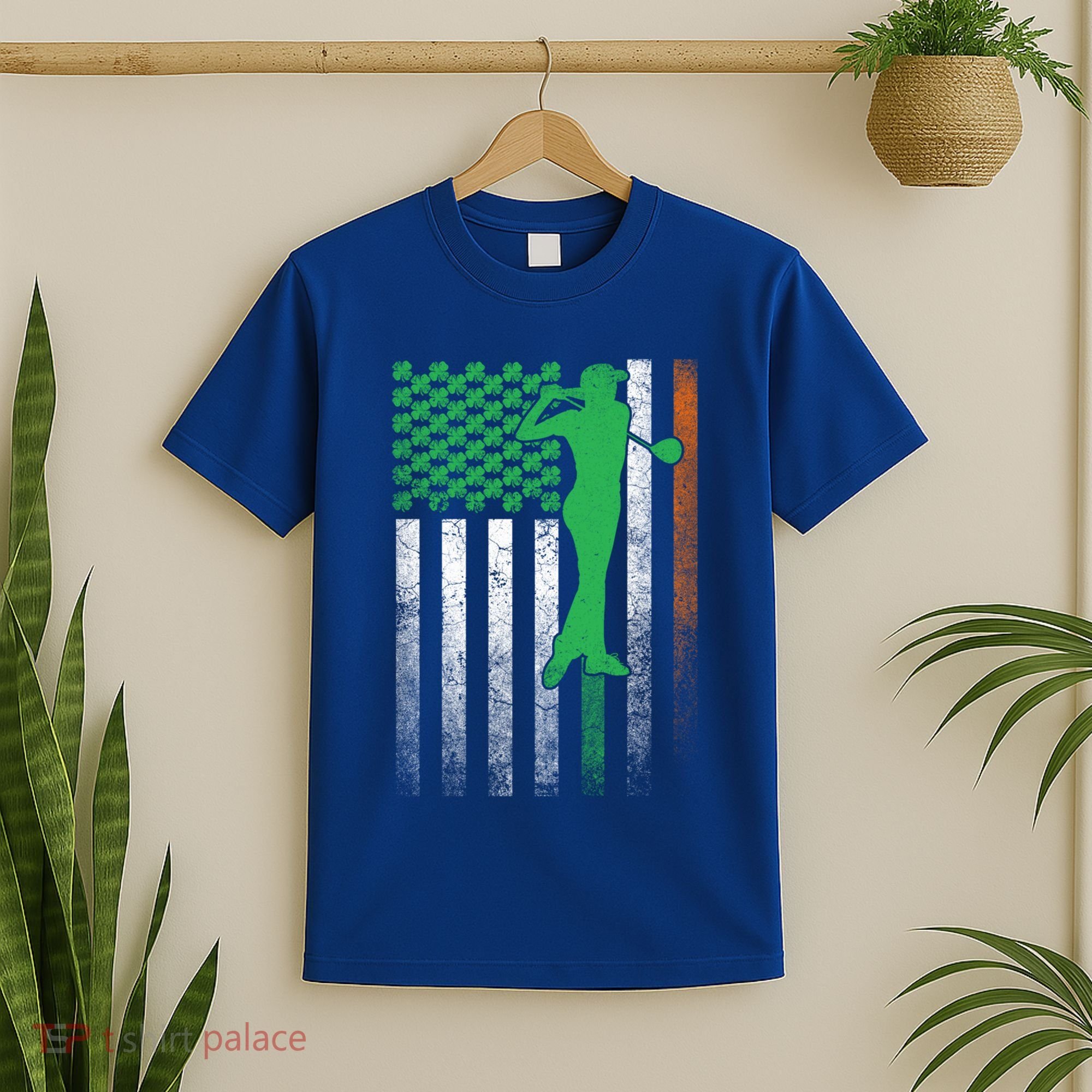 St PatrickS Day Irish American Flag Golf Golfer Golfing Gift T-Shirt