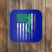 St PatrickS Day Irish American Flag Golf Golfer Golfing Gift Coaster thumb 0