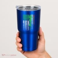 St PatrickS Day Irish American Flag Golf Golfer Golfing Gift Tumbler thumb 2