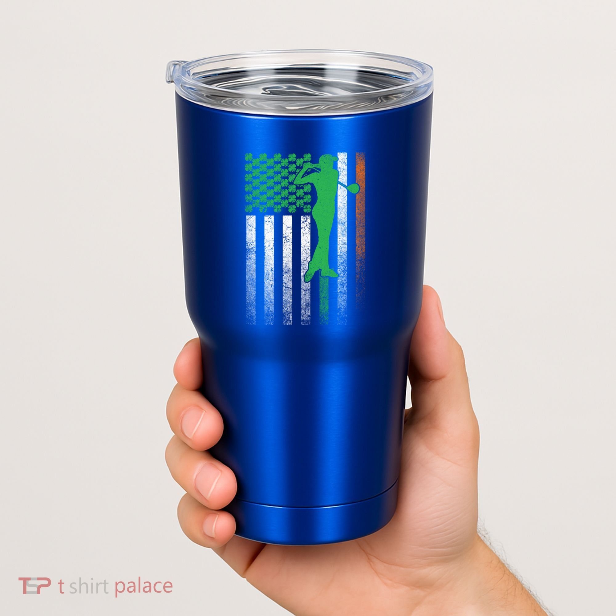 St PatrickS Day Irish American Flag Golf Golfer Golfing Gift Tumbler