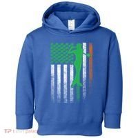 St PatrickS Day Irish American Flag Golf Golfer Golfing Gift Toddler Hoodie thumb 0