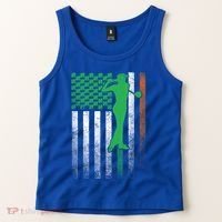 St PatrickS Day Irish American Flag Golf Golfer Golfing Gift Tank Top thumb 2