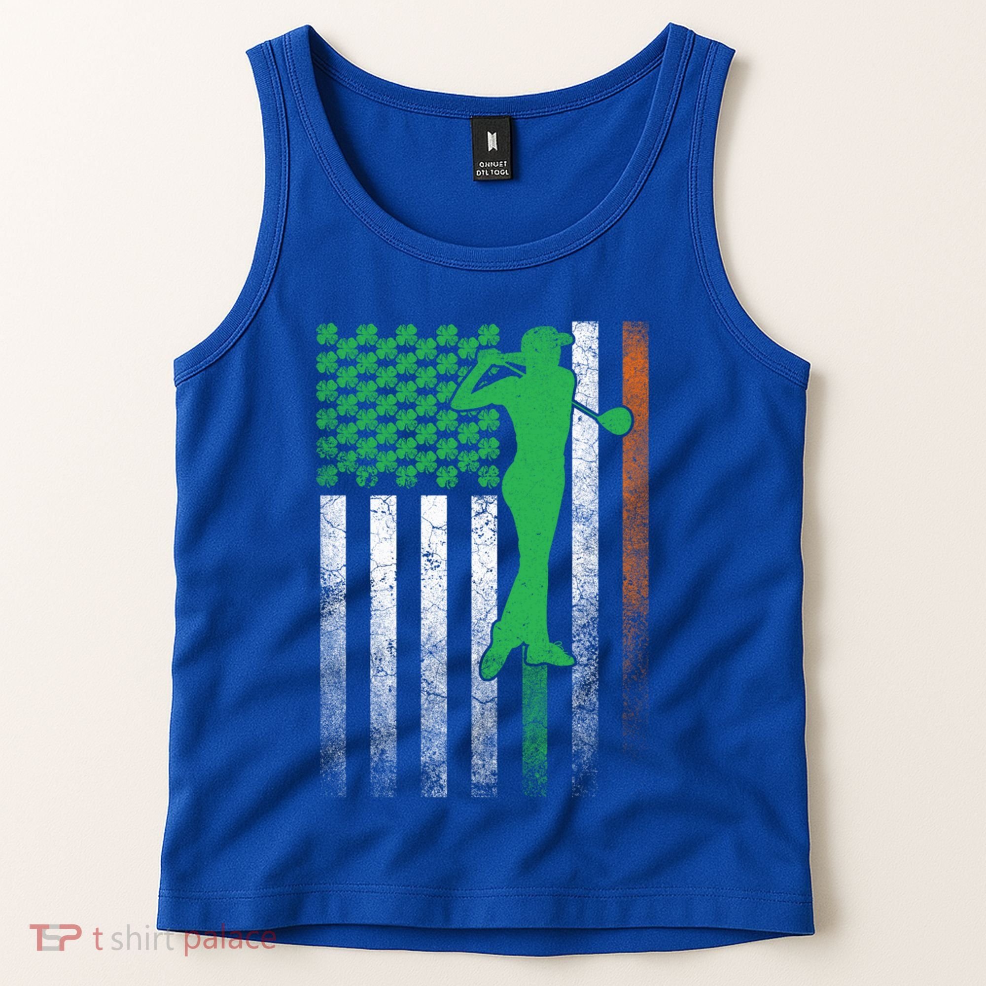 St PatrickS Day Irish American Flag Golf Golfer Golfing Gift Tank Top