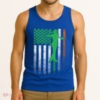 St PatrickS Day Irish American Flag Golf Golfer Golfing Gift Tank Top thumb 3