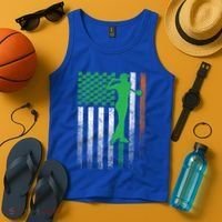 St PatrickS Day Irish American Flag Golf Golfer Golfing Gift Tank Top thumb 4
