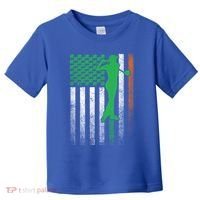 St PatrickS Day Irish American Flag Golf Golfer Golfing Gift Toddler T-Shirt thumb 0