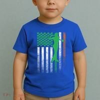 St PatrickS Day Irish American Flag Golf Golfer Golfing Gift Toddler T-Shirt thumb 2