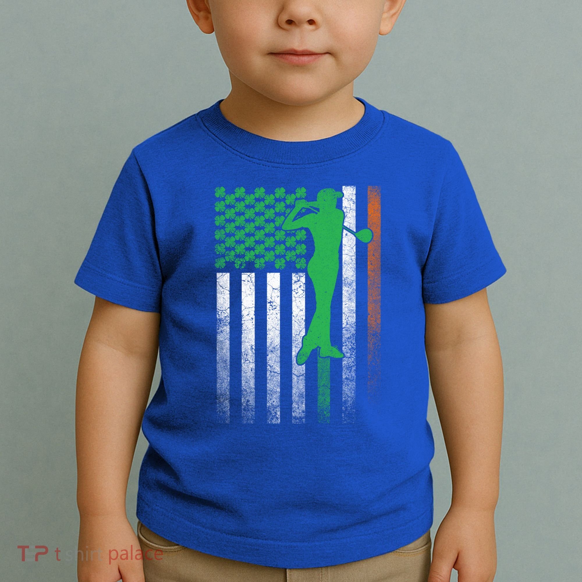 St PatrickS Day Irish American Flag Golf Golfer Golfing Gift Toddler T-Shirt