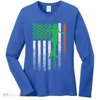 St PatrickS Day Irish American Flag Golf Golfer Golfing Gift Women's Long Sleeve Shirt thumb 0