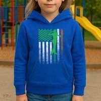St PatrickS Day Irish American Flag Golf Golfer Golfing Gift Kids Hoodie thumb 3