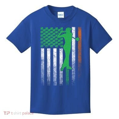 St PatrickS Day Irish American Flag Golf Golfer Golfing Gift Kids T-Shirt