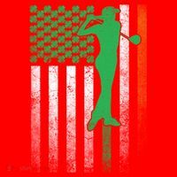 St PatrickS Day Irish American Flag Golf Golfer Golfing Gift Santa Hat thumb 1