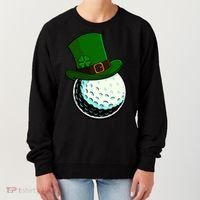St Patricks Day Golf Lucky Leprechaun Shamrock Clovers Gift Women's Sweatshirt thumb 0