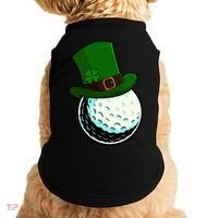 St Patricks Day Golf Lucky Leprechaun Shamrock Clovers Gift Doggie Tank thumb 0