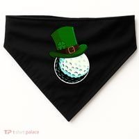 St Patricks Day Golf Lucky Leprechaun Shamrock Clovers Gift USA-Made Doggie Bandana thumb 0