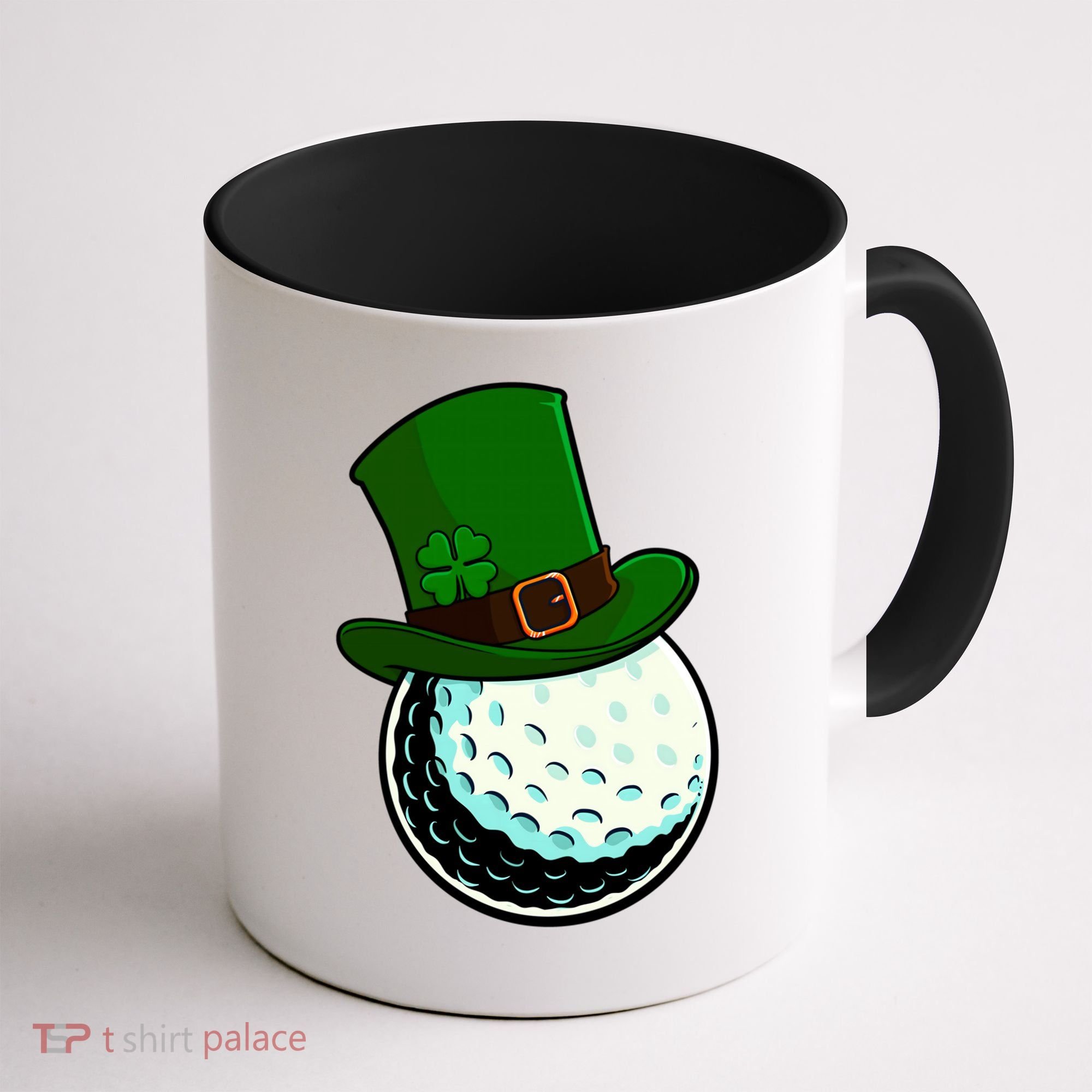 St Patricks Day Golf Lucky Leprechaun Shamrock Clovers Gift Coffee Mug