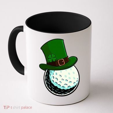 St Patricks Day Golf Lucky Leprechaun Shamrock Clovers Gift Coffee Mug