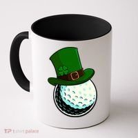 St Patricks Day Golf Lucky Leprechaun Shamrock Clovers Gift Coffee Mug thumb 0