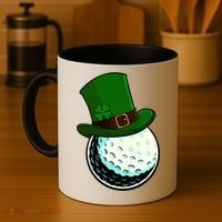 St Patricks Day Golf Lucky Leprechaun Shamrock Clovers Gift Coffee Mug thumb 4