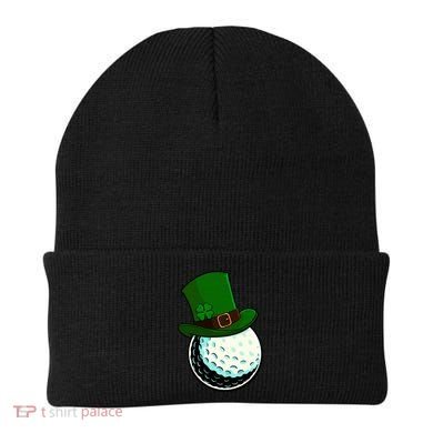 St Patricks Day Golf Lucky Leprechaun Shamrock Clovers Gift Beanie