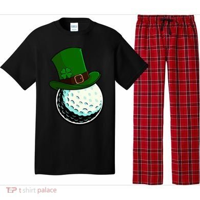 St Patricks Day Golf Lucky Leprechaun Shamrock Clovers Gift Pajama Set