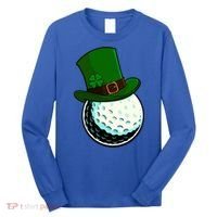 St Patricks Day Golf Lucky Leprechaun Shamrock Clovers Gift Long Sleeve Shirt thumb 0