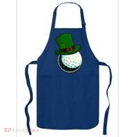 St Patricks Day Golf Lucky Leprechaun Shamrock Clovers Gift Apron thumb 0