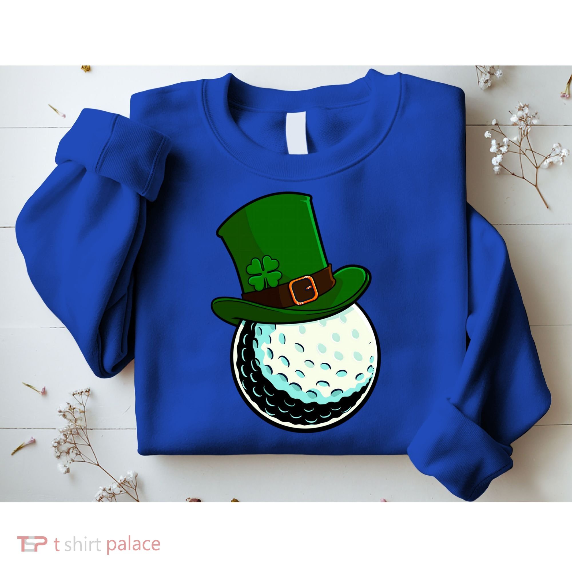 St Patricks Day Golf Lucky Leprechaun Shamrock Clovers Gift Sweatshirt