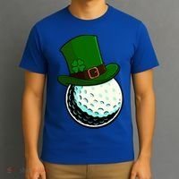 St Patricks Day Golf Lucky Leprechaun Shamrock Clovers Gift T-Shirt thumb 3