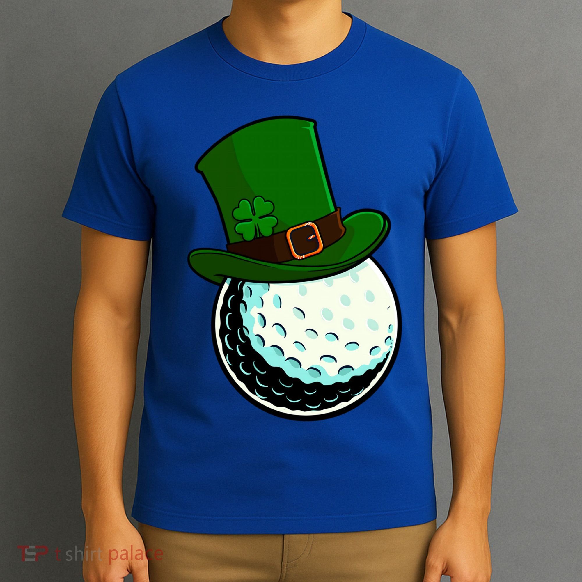 St Patricks Day Golf Lucky Leprechaun Shamrock Clovers Gift T-Shirt