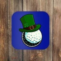 St Patricks Day Golf Lucky Leprechaun Shamrock Clovers Gift Coaster thumb 0