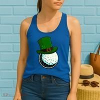 St Patricks Day Golf Lucky Leprechaun Shamrock Clovers Gift Women's Tank Top thumb 2